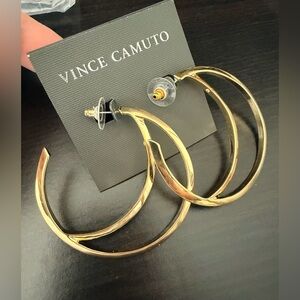Vince Camuto Gold-Tone Hoop Earrings (NWT)